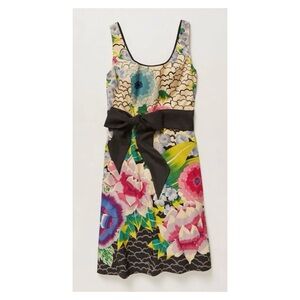 NWT Anthropologie Moulinette Soeurs Archival Tropics Silk Dress  Size 6